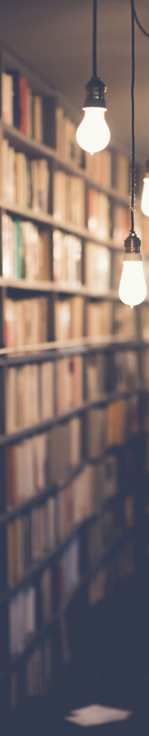 photo of library with turned on lights